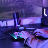 MAONO-Kit de micrófonos de condensador USB para juegos, Kit de micrófonos RGB de Doble Modo, regalo de Navidad