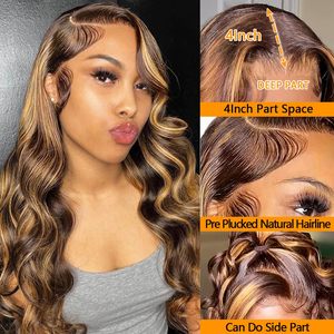Peluca de Cabello Humano con Frente de Encaje HD 13x6 sin Pegamento, Color Marrón Chocolate, Pre-Desplumada con Cabello de Bebé, Pelucas con Cierre de Encaje 5x5 Marrón Oscuro para Mujeres - Product Image 2