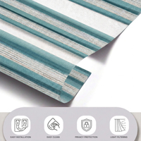 Stores zébrés modernes en polyester, stores à enroulement manuels à cordon, double couche opaque, occultants, pour fenêtres françaises, projets commerciaux et hôteliers