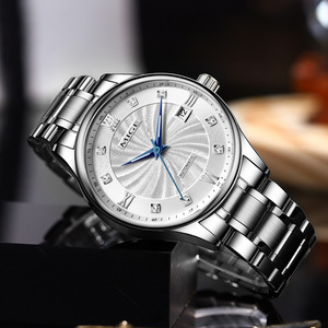 Montre pour homme personnalisée, mouvement mécanique importé, design exclusif en acier inoxydable, résistante à l'eau, mouvement Hangzhou, aiguilles - Product Image 5