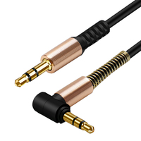 Kabel Audio Stereo 3.5MM sudut kanan 90 derajat, untuk ponsel pintar pemutar MP3 Tablet Stereo mobil
