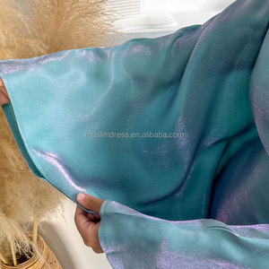 Habib Nuevo Estilo <span class=keywords><strong>Kaftan</strong></span> Abaya con Mangas Murciélago, Venta Directa de Fábrica, Vestido Abaya Brillante con Mangas Murciélago para Mujeres Musulmanas - Product Image 3
