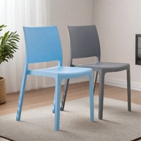 Chaise à dossier simple et moderne en plastique épaissi de style nordique pour restaurant, usage domestique et commercial