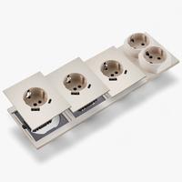 Interruptores y Enchufes de Pared WESA, Enchufe Doble Europeo con USB Tipo C, Enchufe Múltiple para Pared, Combinación Libre, Diseño Moderno de Lujo