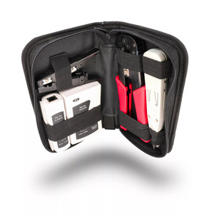 Rh Network <b>Tool</b> <b>Kit</b> 4-Piece Set Crimper Stripper Tester Punch Down Knife Soft Case Telecommunications Maintenance - Product Image 3