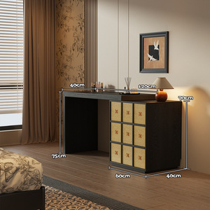 Cổ Sang Trọng Rắn Gỗ Phòng Ngủ Làm Tóc Bàn Trang Điểm Với Lưu Trữ Tủ & Thanh Lịch Ghế Trang Điểm Gương - Product Image 6