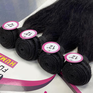 Lots de Cheveux Humains Vierges Doublement Étirés Lisses, Peuvent Être Teints <span class=keywords><strong>et</strong></span> Décolorés, Noir Naturel, 10-14 Pouces, <span class=keywords><strong>Trame</strong></span> de Cheveux, Offre de 4 Lots - Product Image 3