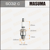 Bougie d'allumage S032C MASUMA pour YAMAHA ZEST 09482-00277 09482-00533 98076-57716