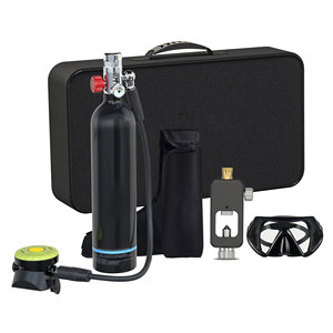 1L Portable Aluminum Mini Diving Set High Pressure Air <b>Tank</b> with Copper Breathing Valve Waterproof - Product Image 2