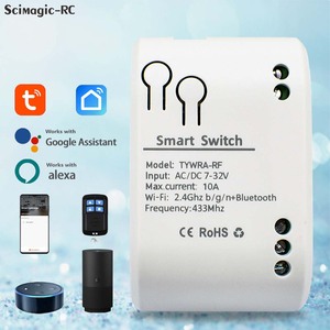 2CH tuya wifi thông minh điện cổng nhà để xe cửa truy cập động cơ chuyển đổi 5V DC 7-32V tiếp sức mô-đun RF433 từ xa Alexa - Product Image 5