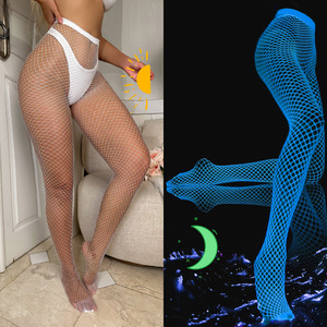 New Design Women's Sexy Stocking Girl Fashion Dress Novelty Luminous Leggings Disco Club Fishnet Socks Hollow Stocking - Product Image 2