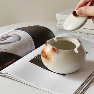 Disegno creativo del fumetto posacenere del <span class=keywords><strong>gatto</strong></span> High-End personalizzato Logo di vetro attrezzature da fumo in ceramica prezzo all'ingrosso - Product Image 3