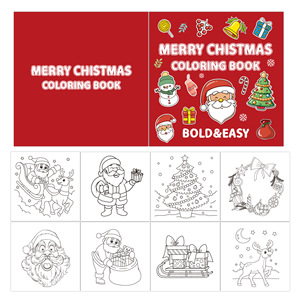 Libro para Colorear de 40 Páginas con Escenas Navideñas de Dibujos Animados para Niños y Niñas, Libro para Colorear Personalizado de Fábrica, Impresión de Libro de Tapa Blanda - Product Image 3