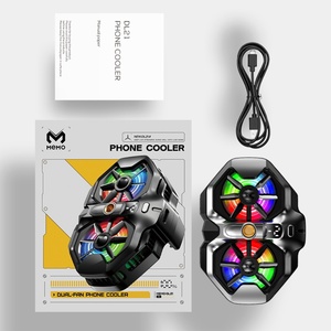 MEMO DL21 Cell Phone Cooling <b>Fan</b> Radiator Gaming Mobile Dual <b>Fans</b> Phone Cooler for Live Streaming Outdoor Vlog - Product Image 6