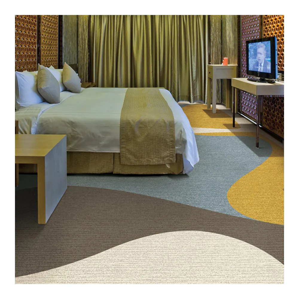 colorful custom hotel carpet wall to wall nylon printed carpet