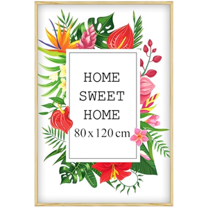 <span class=keywords><strong>Cadre</strong></span> <span class=keywords><strong>photo</strong></span> rectangulaire en bois MG Design A3 imprimé UV 2 couleurs 80x120cm <span class=keywords><strong>Plexiglas</strong></span> transparent naturel à suspendre verticalement ou horizontalement - Product Image 1