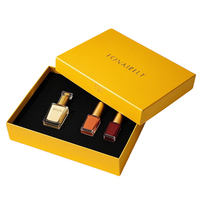 Boîtes d'emballage cadeau de beauté personnalisées pour emballage de papier de rouge à lèvres vernis à ongles et brillant à lèvres avec gaufrage et stratification mate