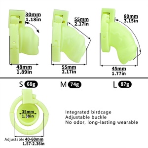 Jaula de Castidad con Bloqueo Frontal e Inserción Trasera, con Tapón Anal y Catéter, Juguete SM de Castidad Masculina, Venta al por Mayor - Product Image 4