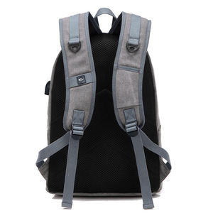 New Korean Style Fashion Geometric <b>College</b> Middle School <b>Bag</b> Waterproof Canvas Rucksack Physiological Curve Back Zipper Closure - Product Image 3
