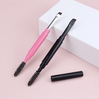 Kuas Makeup Mata Profesional HMU Dua Sisi dengan Bulu Sintetis dan Gagang ABS - Kuas Pensil Alis & Eyeliner Berkualitas Tinggi