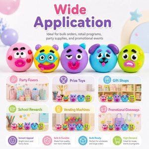 ของเล่นบีบลดความเครียดรูปการ์ตูนน่ารัก หน้าสีชมพูเปลี่ยนรูปได้ ของชำร่วยงานปาร์ตี้ ขายส่ง ยี่ห้อ KL วัสดุ TPR - Product Image 5