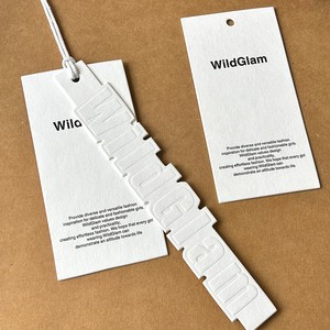 Cao cấp quần áo giá <span class=keywords><strong>tag</strong></span> dày có thể ghi bông nghệ thuật giấy <span class=keywords><strong>tag</strong></span> biểu tượng tùy chỉnh in ấn Nhãn thông tin sản phẩm các tông - Product Image 5