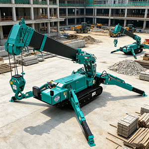 Construction Multi-Functional Foldable Spider Crane CE/EPA Certified 10 Ton Spider Crane