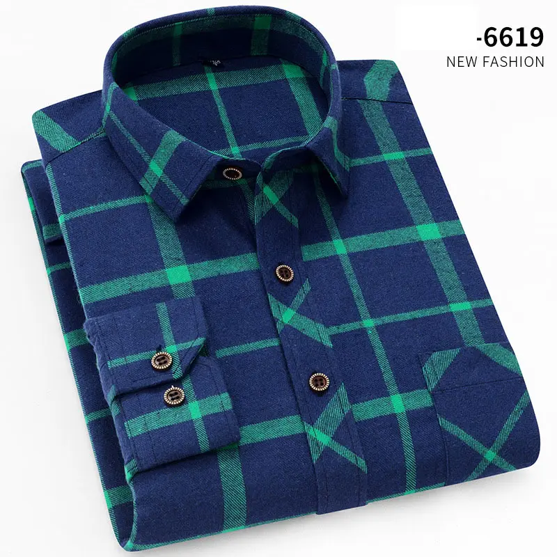 Custom Mannen Plaid Shirts Casual Lange Mouwen Fashion Shirt Geborsteld Lente En Herfst Dagelijks Vest Groothandel