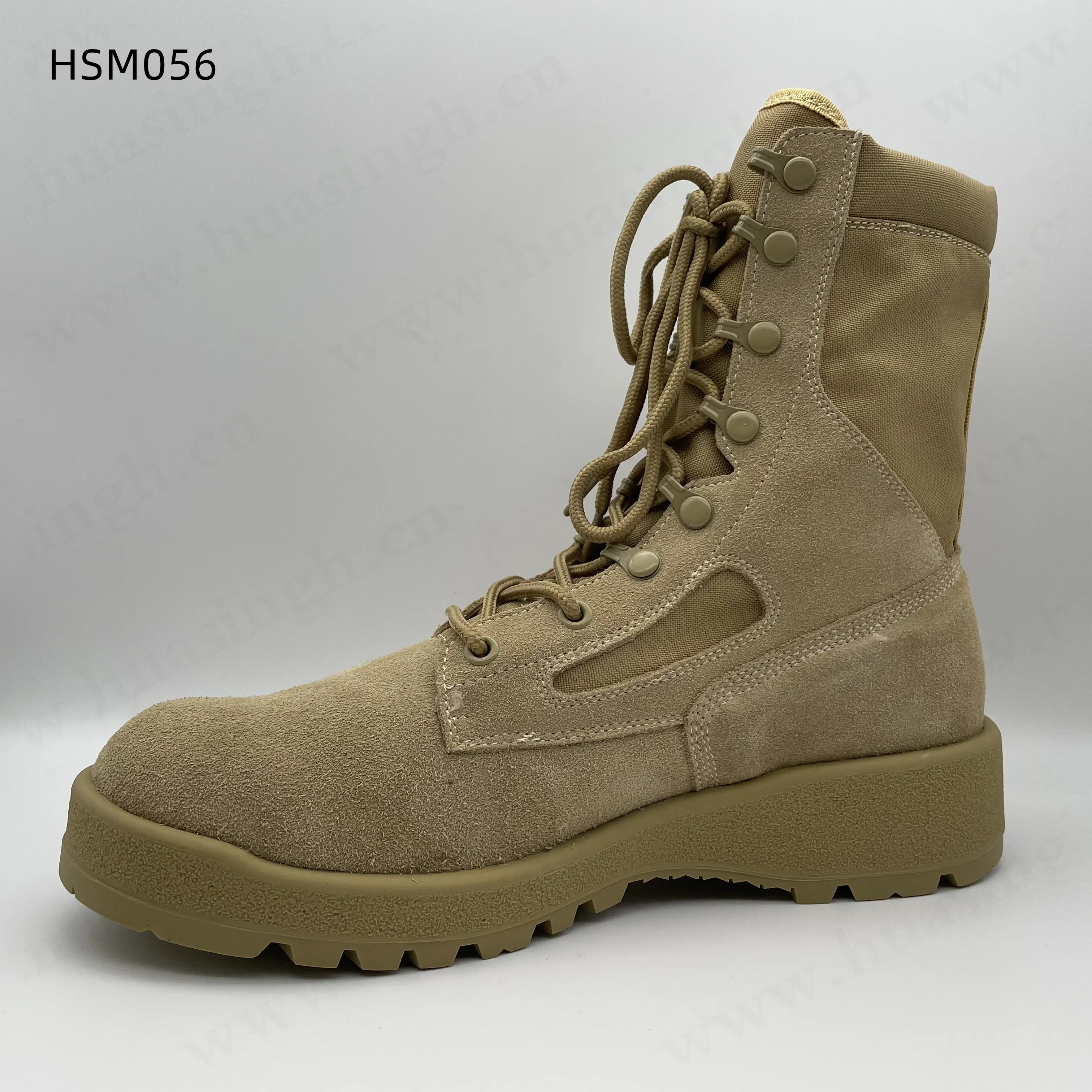 LXG, Bellevile desert storm defense fighting combat boots hot resistant tan suede leather fighting tactical boots HSM056