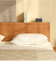 Lit plateforme sur mesure en bois massif à profil bas, noyer, chêne, frêne, style japonais, taille King Size