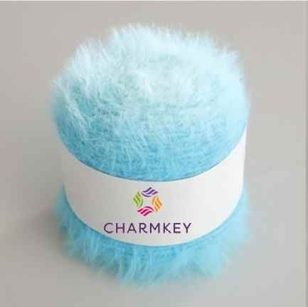 Long Gradient Fancy Wool Blend Yarn for Hand Crochet | 38% Wool 40% ...