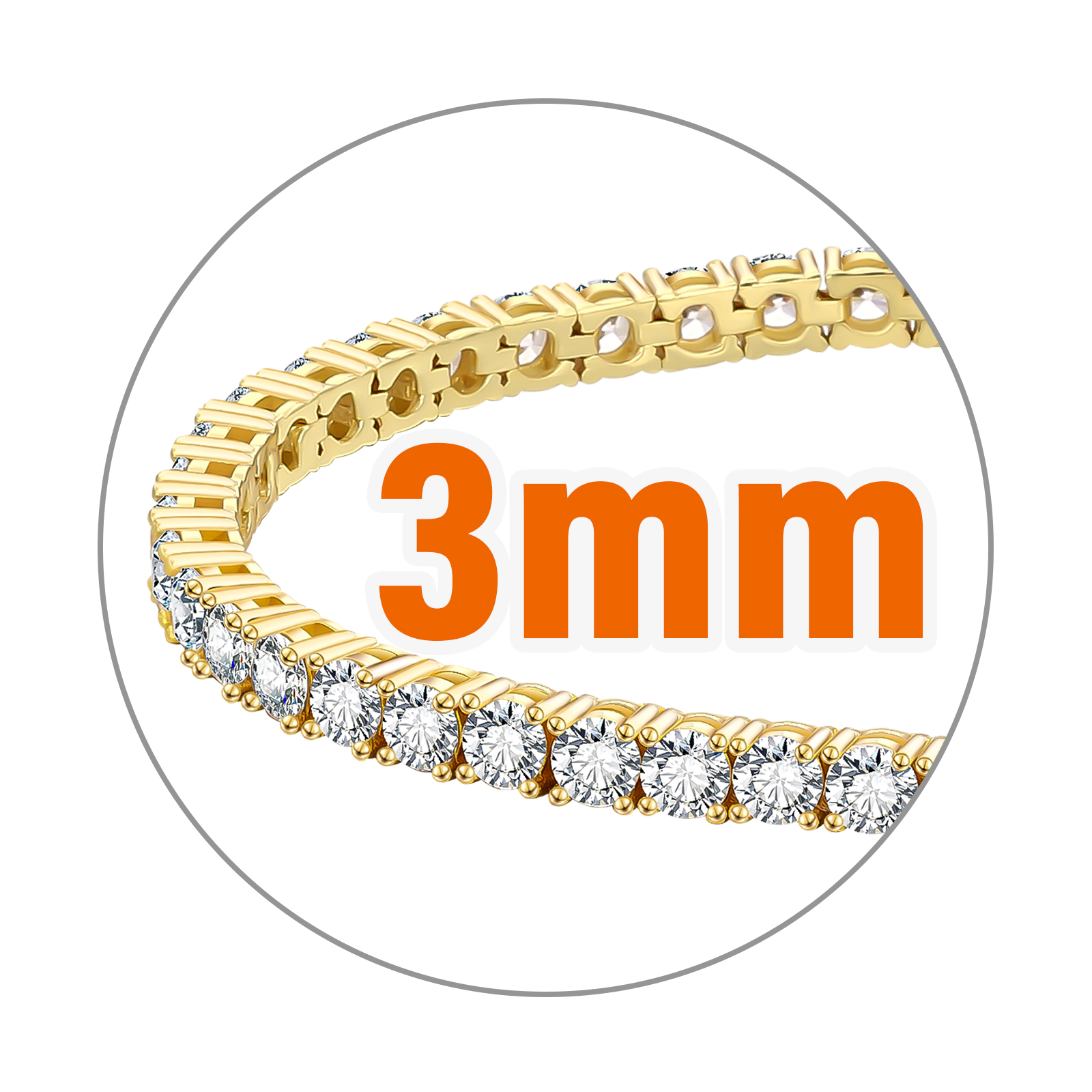 3MM-Yellow Gold