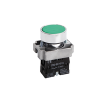 Interrupteur à bouton-poussoir affleurant d'usine industrielle 22mm LED illuminée étanche ressort de rappel 12V DC IP65 niveau 10A matériau métallique