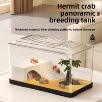 Aquarium pour crabes résidentiels, aquarium spécifique aux crabes, aménagement paysager écologique, aquarium d'élevage pour animaux grimpants, grenouille à cornes, forêt tropicale