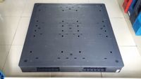 QS Heavy duty palette entrepôt empilable grande palette en plastique double pont 1200x1000mm palette plastique à vendre