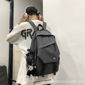 Cute Fruit Snail Gray PU Waterproof Backpack 12 Inches 20-39L Multiple Pockets Zipper Closure Unisex Travel - Product Image 3