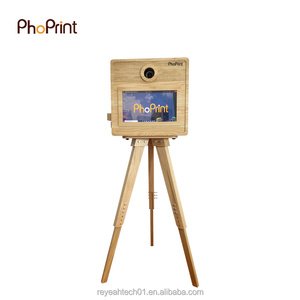 2023 Hot Sale Barbie Box Wooden Vintage Selfie Photo Booth Led For Family Parties