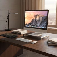 Support de moniteur en aluminium haut de gamme personnalisé pour moniteurs PC, ordinateurs portables, structure solide unibody, traitement anodisé, haut de gamme