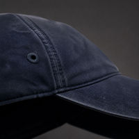 Casquette de baseball structurée à six panneaux en nylon lavé, à calotte moyenne, en sergé, réglable, pour fabricants OEM et propriétaires de marques