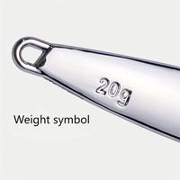Leurre Jig Métallique Chromé Argenté 20g-120g pour Lancer Longue Distance, Pêche Verticale depuis le Côté, Finition Miroir, pour Eau Salée, Bar et Thon