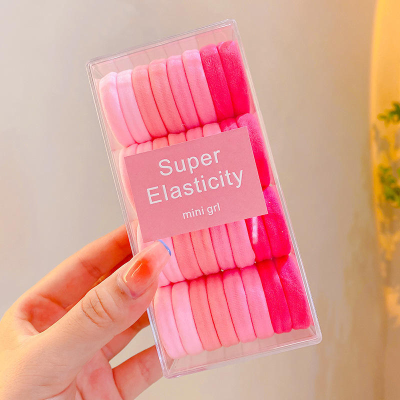 4แหวนผ้าขนหนูสีชมพู