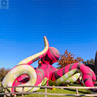 Décoration Gonflable Géante Extérieure Thème Océan : Kraken, Poulpe, Pieuvre, Créature Marine en Tissu Oxford Personnalisable pour Parc d'Attractions