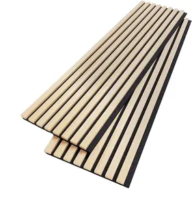 3D Acoustic Wood Slat Wall Panels For Decor Wood Wall Panels Wood Slat Acoustic Panels