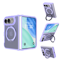 Étui de téléphone magnétique anti-traces de doigts mat pour iPhone Duo avec protection à 360° °   Support rotatif antichoc pliable pour téléphone portable