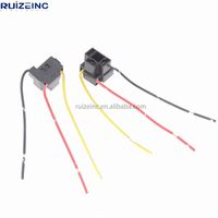 Portalámparas H4 con Conector Curvo, Cobre Puro y Baquelita, Resistente a Altas Temperaturas, Curvo