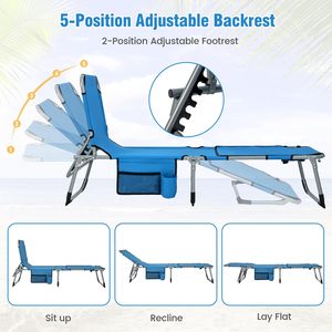 Xách tay gấp ngủ bãi biển bãi cỏ Giường Gấp Cắm trại thể thao cot giường nhỏ gọn cắm trại hồ bơi phơi nắng ngoài trời gấp giường - Product Image 4