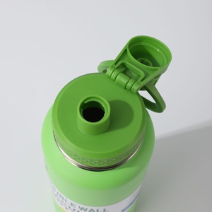 Hot And Cold 1000ml 1 Litre Wide Mouth Sport Steel Water <b>Bottle</b> Travel Vacuum Flask With Handle Lid 32oz - Product Image 6