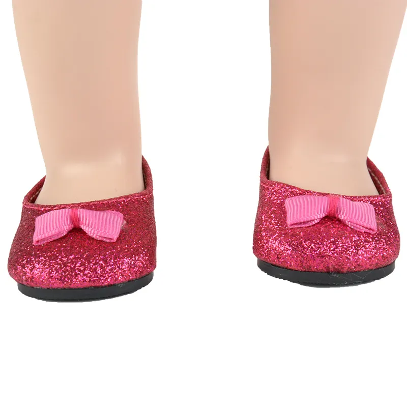 Prêt à expédier aucune quantité minimale de commande pas cher prix bébé américain fille princesse 18 ''poupée chaussures