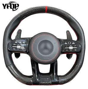 New Mercedes For Benz GLC Cle CLS G63 AMG Steering Wheel Carbon Fiber Led Leather