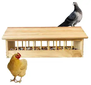 Benutzer definierte hölzerne Tauben fütterung Bird Feeder Food Dispenser Tool für Pigeon Chicken Duck Bird Geflügel Holzhaus